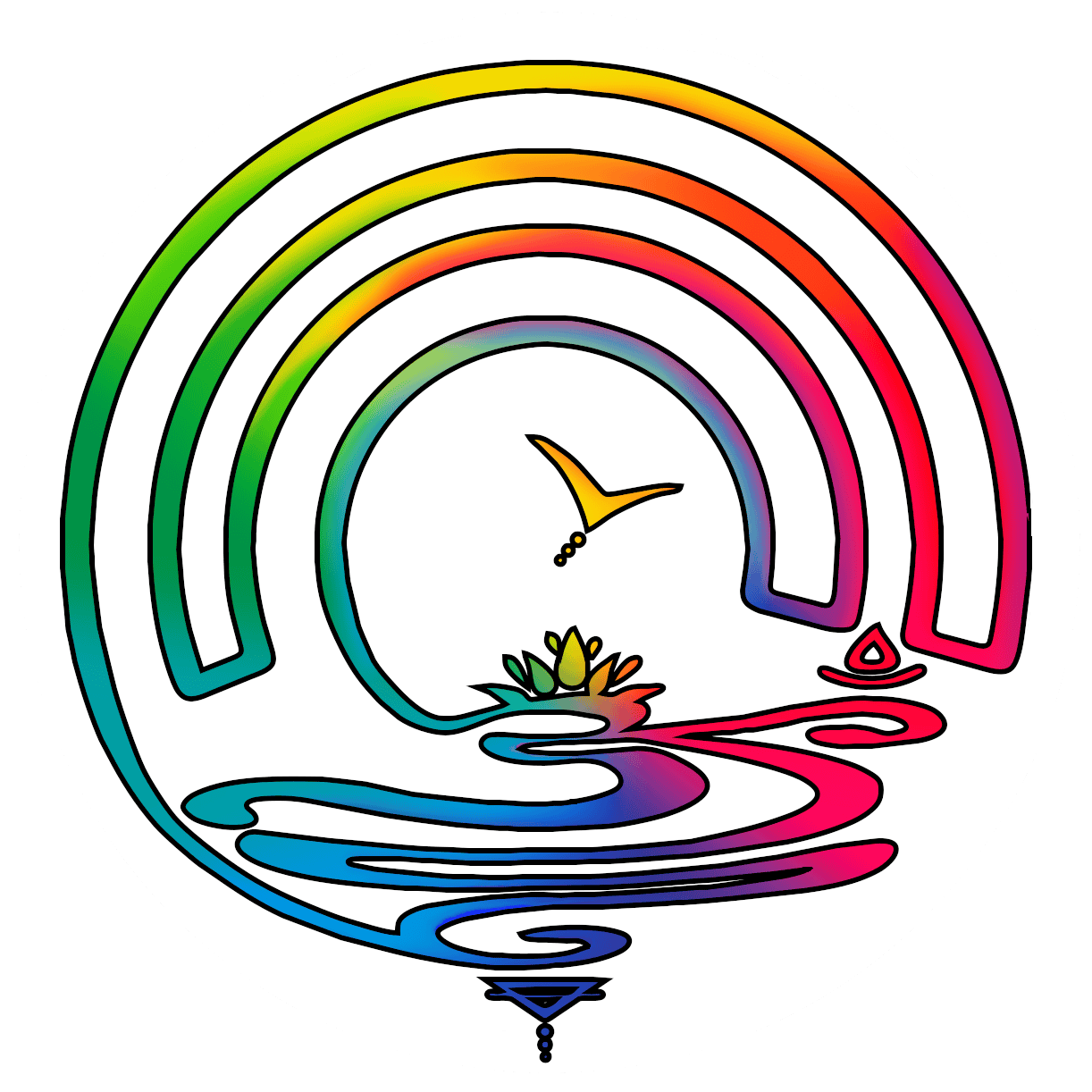 Logo Clémentine Rainbow Flow