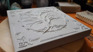test-gesso-arbre-photo - Clémentine Degaine | Rainbow Flow: Art Hybride & Peinture Structurale Visionnaire
