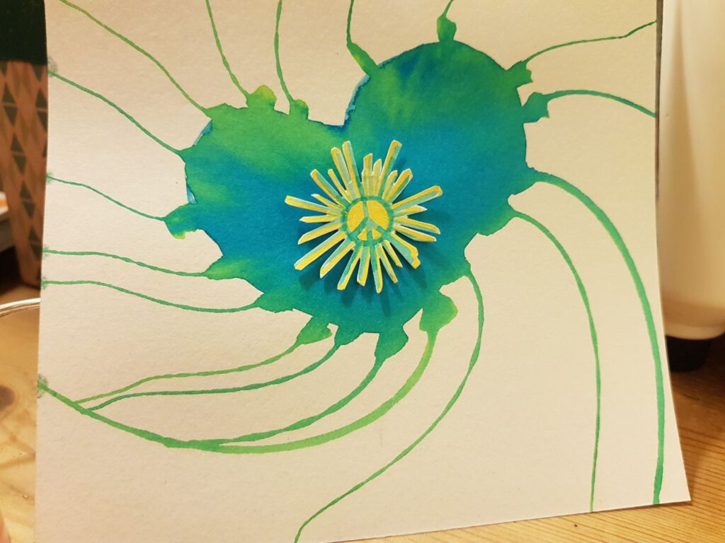 peace and love - aquarelle