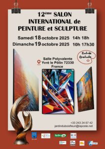 Salon international de la peinture et de la sculpture à Yvré Le Pôlin 2025- Antoine Giraud- Eco-dev.net - Clémentine Degaine | Rainbow Flow: Art Hybride & Peinture Structurale Visionnaire